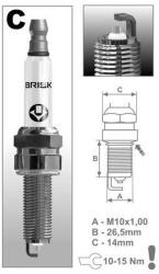 BRISK CR10YS Gyújtógyertya, Silver Racing sorozat (M231-057)