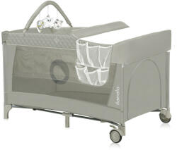 Lionelo Flower multifunkciós utazóágy - Cappuccino - pepita