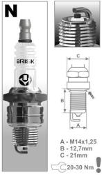 BRISK gyújtógyertya NR14C Super sorozat (M231-028)