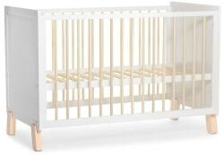 KinderKraft SELECT Fából készült kiságy korláttal NICO White - pepita