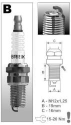 BRISK gyújtógyertya BR12S Silver Racing sorozat (M231-009)