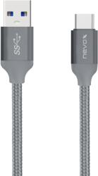 Nevox USB-C Apa - USB 3.0 Apa Adat- és Töltőkábel 2m - Ezüst