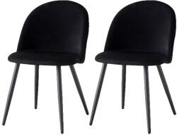 Étkezőszékek, Nordic Design, bársony anyagú, fekete