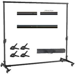  Fotóstúdió kerekek, mozgatható hátterek, állítható magasság, 2x2M