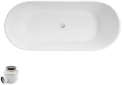 Besco Cada de baie freestanding ovala, compozit 160 cm, alba, Besco Moya WMD-160-MKG (WMD-160-MKG)