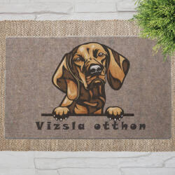  Vizsla kutyás lábtörlő barna háttérrel (60 x 40 x 0, 2 cm)