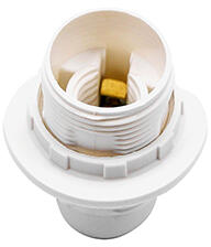 V-TAC E14 műanyag foglalat, rögzítő gyűrűvel 230V - fehér ( 8751)