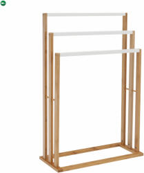  Törülközőtartó, bambusz/fehér, KOMO NEW