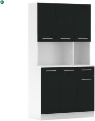  Hatajtós szekrény, fehér/fekete, PELION NEW