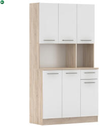  Hatajtós szekrény, sonoma tölgy/fehér, PELION NEW