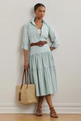 Lauren Ralph Lauren pamut szoknya midi, harang alakú, 200978816 - kék 38