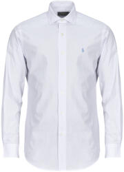 Ralph Lauren Cămăsi mânecă lungă Bărbați CHEMISE COUPE DROITE EN POPELINE MICRO MOTIF Polo Ralph Lauren Alb EU L