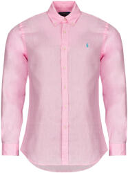 Ralph Lauren Cămăsi mânecă lungă Bărbați CHEMISE COUPE DROITE EN LIN Polo Ralph Lauren roz EU XXL