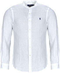 Ralph Lauren Cămăsi mânecă lungă Bărbați CHEMISE AJUSTEE SLIM FIT EN LIN COL MAO Polo Ralph Lauren Alb EU XL