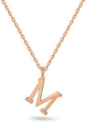 Heratis Forever M betűs medál gyémánttal, szerencsét hozó, rozé arany, 9K IZBR995MRHR