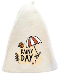 SAUNA KING Szauna sapka, gyapjúkeverékből, fehér, ősz motívummal I