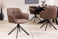 Euphoria Stílusos szék Natasha barna bőr