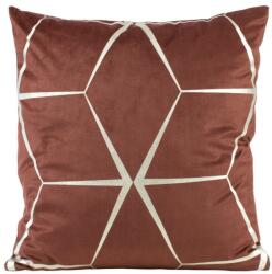 Takoy Bársony díszpárnahuzat BLINK 28 ezüst geometriai mintával-HF-391052