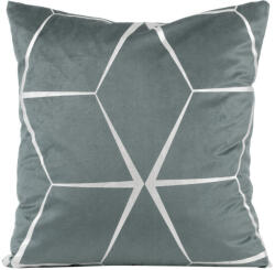 Takoy Bársony díszpárnahuzat BLINK 28 ezüst geometriai mintával-HF-391055