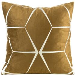 Takoy Bársony díszpárnahuzat BLINK 28 ezüst geometriai mintával