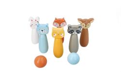 Adam Toys Popice din lemn cu animale de pădure