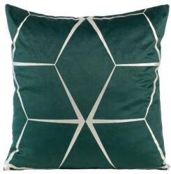 Takoy Bársony díszpárnahuzat BLINK 28 ezüst geometriai mintával