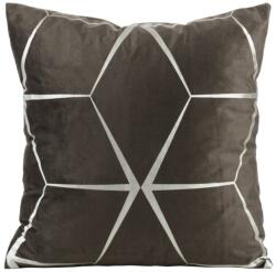 Takoy Bársony díszpárnahuzat BLINK 28 ezüst geometriai mintával-HF-391231