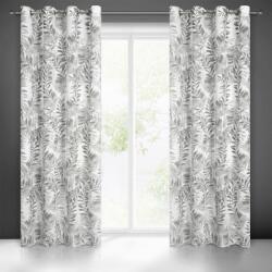 Takoy Jacquard mintás sötétítő függöny HARIET gallymotívum díszítéssel, félig áttetsző 140 x 250 cm