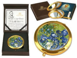 Hanipol Kézitükör nagyítós, fémkeretben, dobozban 11cm, Van Gogh: Iriszek