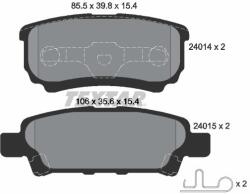TEXTAR Fékbetét készlet TEXTAR 2401401 for MITSUBISHI, CHRYSLER, JEEP, DODGE (2401401)