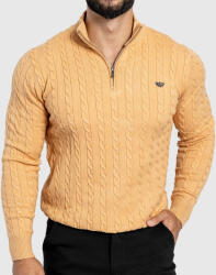 Iron Aesthetics Férfi kötött pulóver Iron Aesthetics Cable Knit, camel: XL Bézs