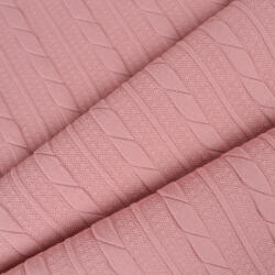 Takoy Material tricotat / jacquard cable knit împletituri Slim roz vechi