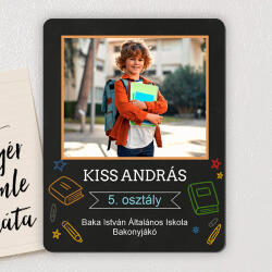  Iskolai fényképes hűtőmágnes
