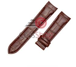  Curea piele capăt curbat maro tip Tissot 035 pentru deployant 24mm