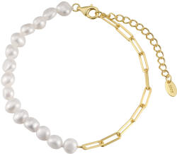 BeSpecial Bratara argint 925 placata cu aur 14K cu perle naturale (BRR43)