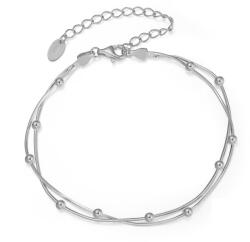 BeSpecial Bratara argint 925 placata cu rodiu cu bilute si doua lanturi (BRR202)
