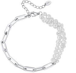 BeSpecial Bratara argint 925 placata cu rodiu cu perle naturale (BRR47)