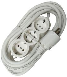  Prelungitor cauciucat bachelita 3cai 5m 3x1.5mm2 alb (M-13427)