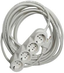  Prelungitor cauciucat bachelita 4cai 10m 3x1.5mm2 alb (M-13431)
