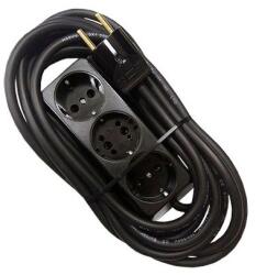  Prelungitor bachelita 3cai 2m 3x1.5mm2 negru (M-13452)