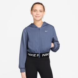 Nike Pro Fleece Big Kids (Girls) Dri-FIT Full-Zip Hoodie L | Unisex | Hanorace | Albastru | HQ9312-499