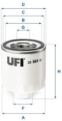UFI Filtru ulei UFI 23.664. 00 (23.664.00)