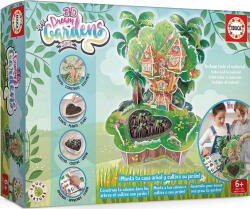 Educa Puzzle 3D EDUCA Set creativ 3D Dream Gardens: Casă în copac 2în1
