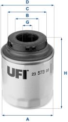 UFI Filtru ulei UFI 23.573. 00 (23.573.00)