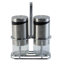 Berlingerhaus Set 2 recipiente pentru sare si piper 120 ml si suport din otel inoxidabil Spiceholders Berlinger Haus BH 1993 (BH/1993) - efistore - 122,99 RON Solnita condimente