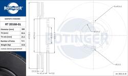 ROTINGER Disc frana ROTINGER GRAPHITE LINE RT 20168-GL (RT 20168-GL)