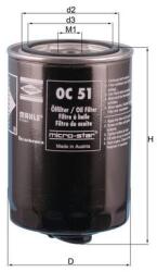 MAHLE Filtru ulei MAHLE OC 51 OF (OC 51 OF) - automobilus