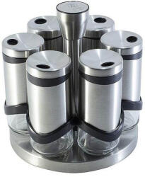 Berlingerhaus Set 6 recipiente pentru condimente 120 ml si suport rotativ din otel inoxidabil Spiceholders Berlinger Haus BH 1991 (BH/1991) - efistore - 244,99 RON Solnita condimente