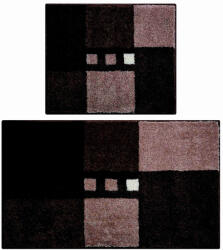 LINEADUE Covoraș de baie LineaDue MERKUR Set 2 buc. (40x50cm fără decupaj+50x80cm) SET, maro Covor baie