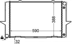 MAHLE Radiator, racire motor MAHLE BEHR CR 762 000S (CR 762 000S)